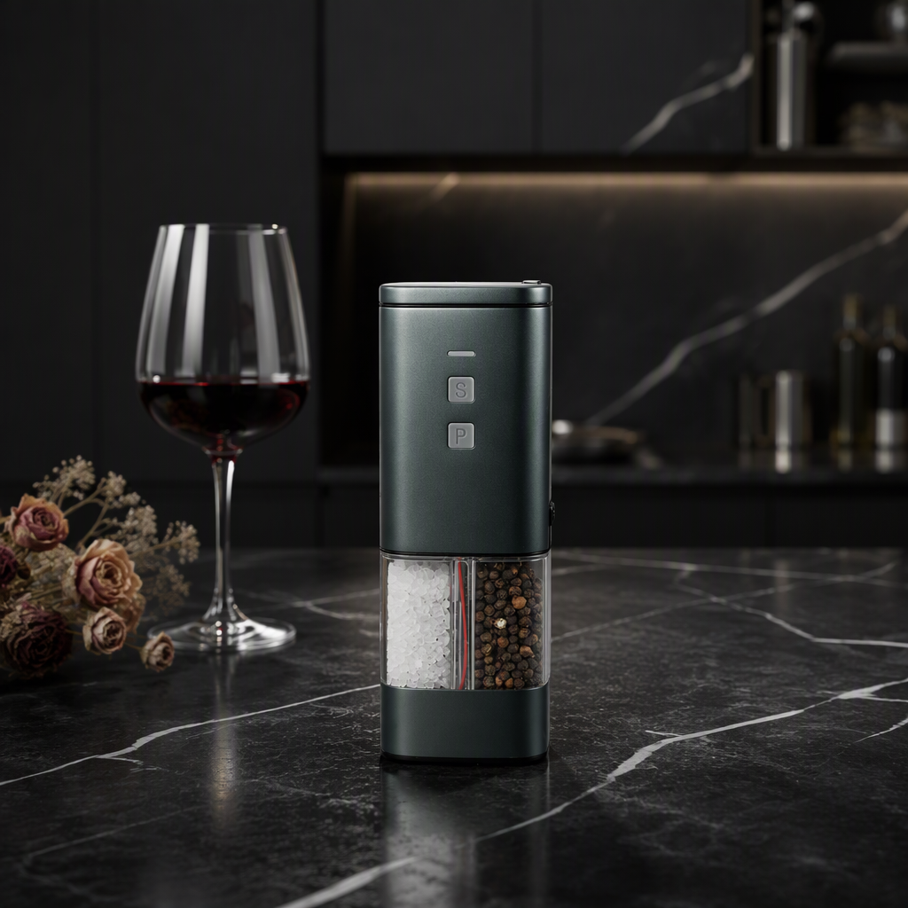 2 in 1 Salt and Pepper Grinder Stainless Steel Set