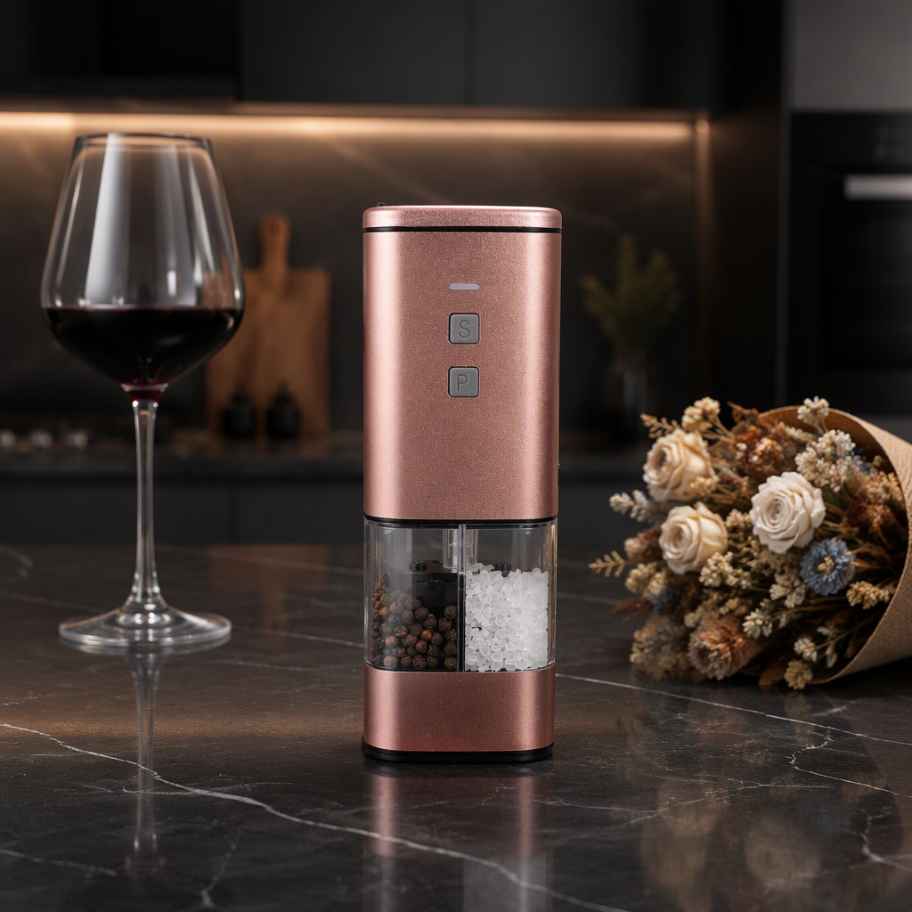Electric Pepper and Salt Grinder Set Salt and Pepper Grinder Set Premium Pepper Mill Grinder Tap Shape Salt and Pepper Grinder