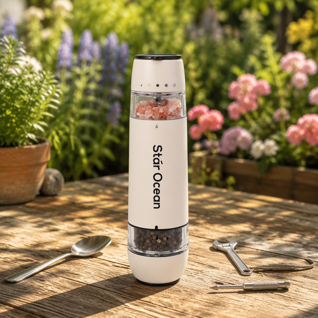 Kitchen Tools Salt and Pepper Grinder Salt and Pepper Grinder Set Battery Adjustable Salt and Pepper Grinder Customized