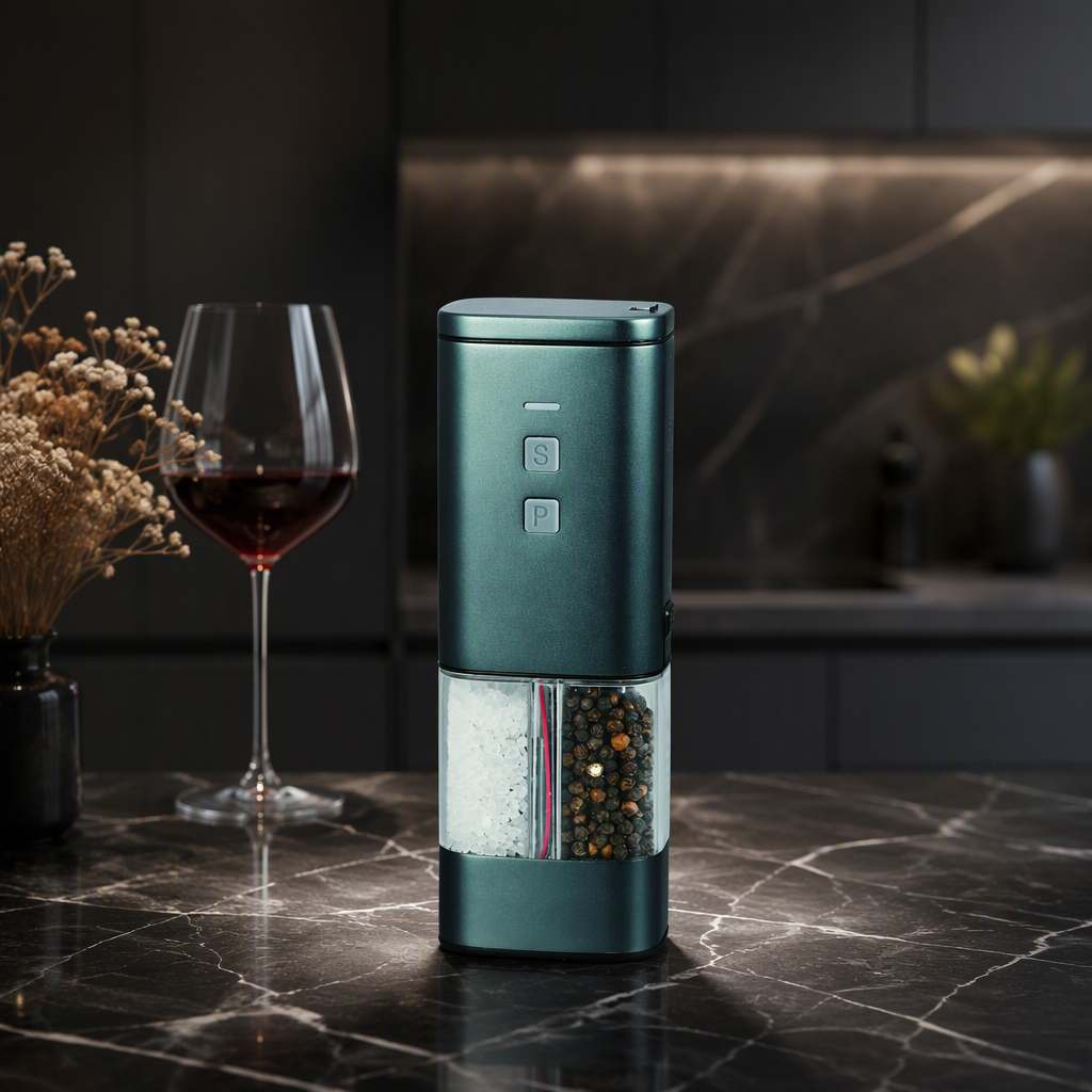 Dual Dock Electric Salt and Pepper Grinder Set