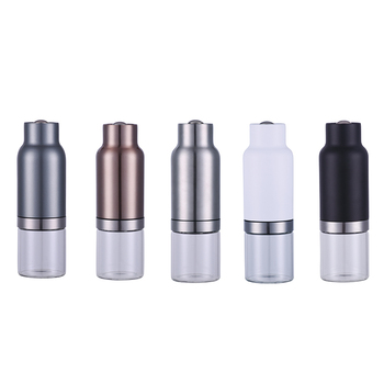 Ergonomic automatic electric salt and pepper grinder set with LED lighting