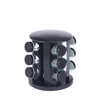 Low MOQ Spice Jar Set Rack Glass Organizer