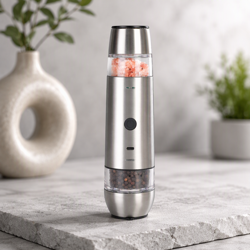 Popular Salt Pepper Grinder Wood Salt and Pepper Grinder Metal Blade Black Pepper Grinder Electronic Salt and Pepper Grinder